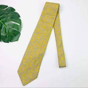 Laurent Benon Paris 100% Silk Men Tie Baroque pattern style Fornal Business
